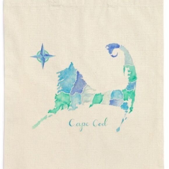 Cape Cod Watercolor Tote - Picture 2 of 8